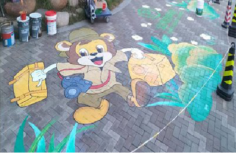  岐山夏季画地面彩绘会遇到的问题