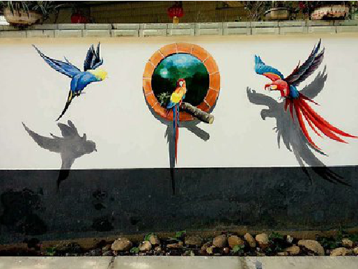  岐山视觉错位-3D墙绘设计