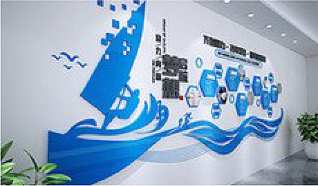  岐山海浪主题文化墙如何设计？