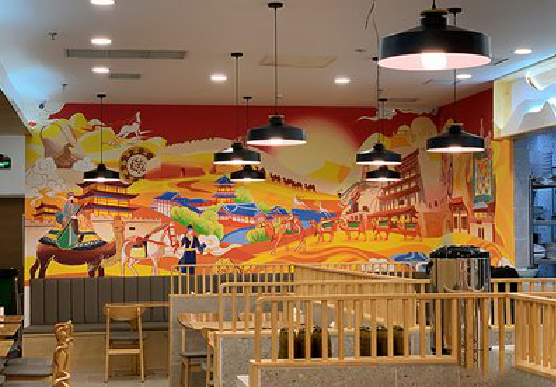  岐山商业空间彩绘介绍。