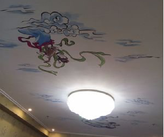  岐山如何快速绘制天花板上的手绘墙？