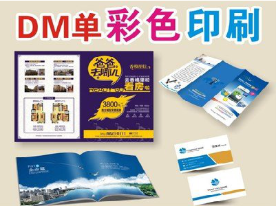  岐山单页印刷，色彩搭配简单。