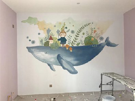  岐山手绘墙的特点及优势。